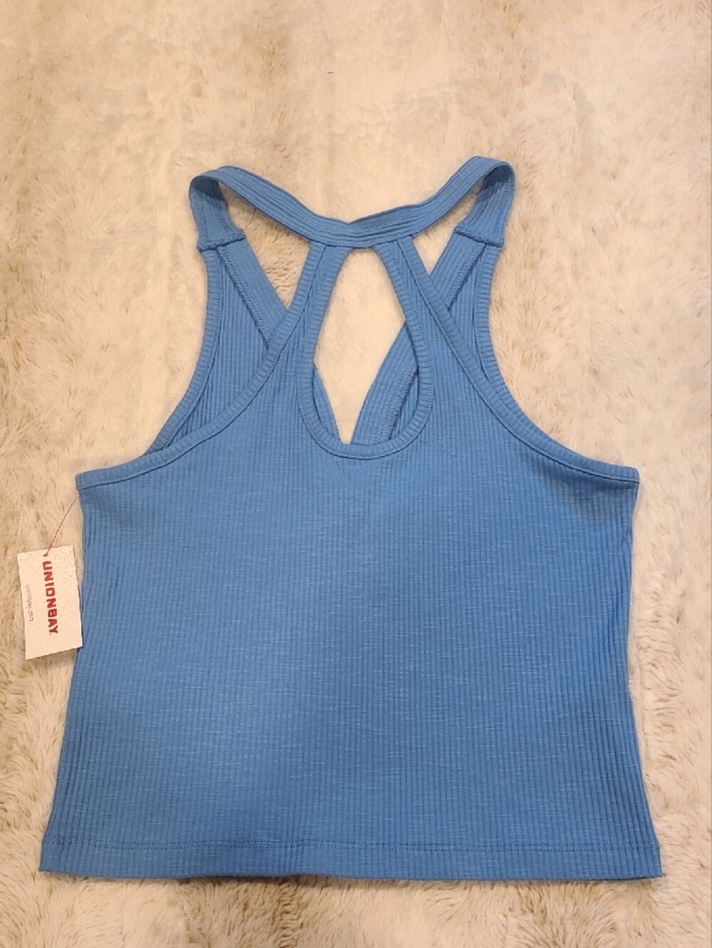 UNIONBAY Sky Blue Ribbed Button-Front Tank - Picture 3 of 3